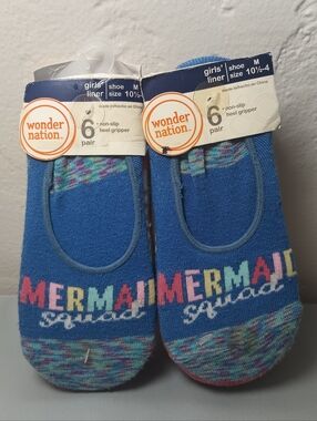 Wonder Nation Girls' Summer Mermaid Liner Socks (2)